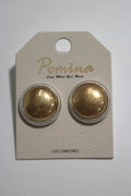 The Gold Button Earrings