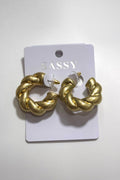 Gold Twisted Hoops